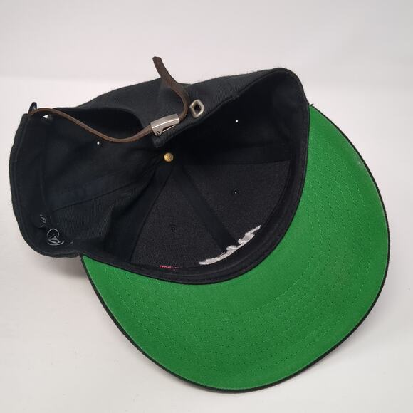 Volcom Slideback Baseball Cap Black One Size Adjustable Embroidered Vented Holes - Picture 7 of 10